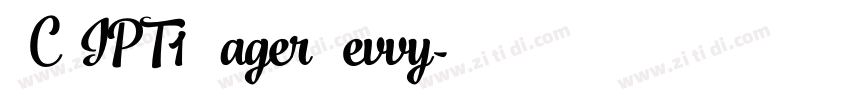 SCRIPT1 Rager Hevvy字体转换